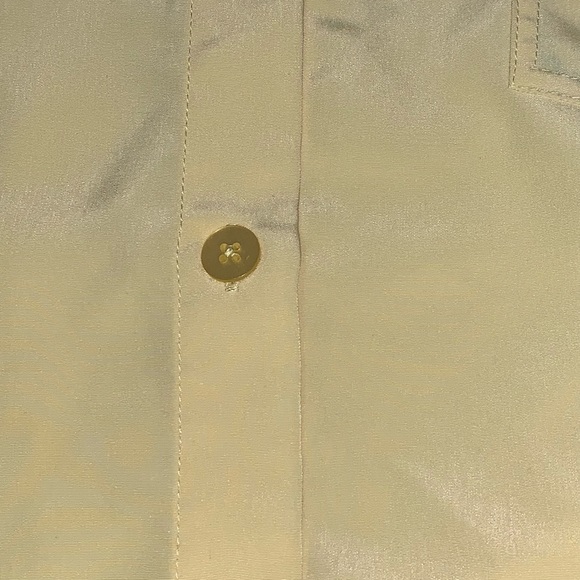 Bright yellow Susan Graver button down blouse (size L) - Picture 9 of 11